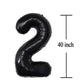 Jonhamwelbor 25 Number Balloons Black Big Giant Jumbo Number 25 Foil Mylar Balloons for 25th Birthday Party Supplies 25 Anniversary Events Decorations