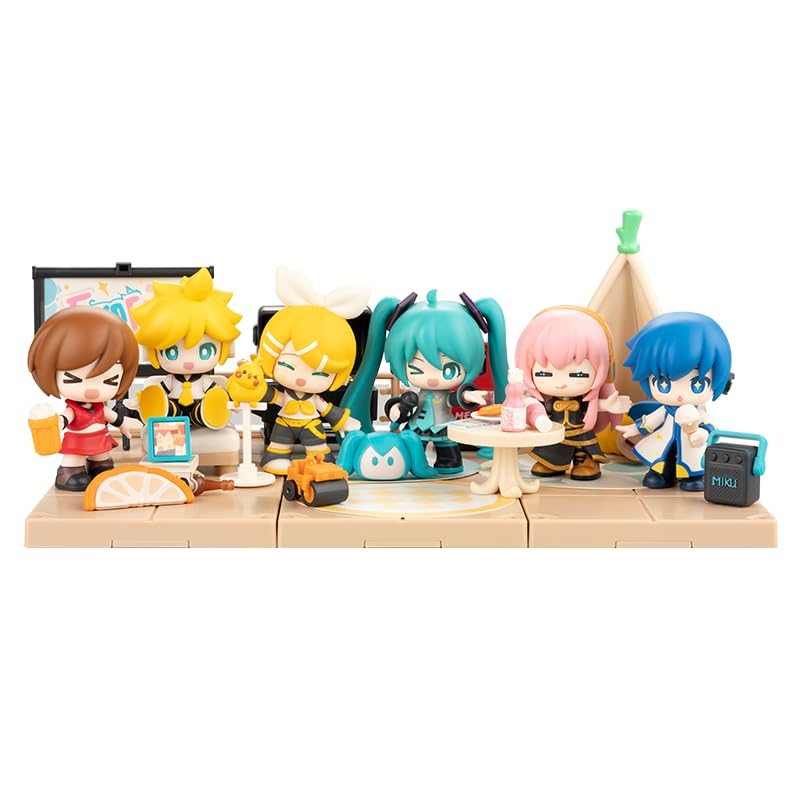 BLOKEES - Hatsune Miku DaaVibe - 01 Terrace Party - 6 X Model Kits - Assembly Required - No Tools - No Paint - No Glue - No Cutting - Age 14+ Mystery