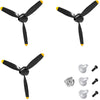 FLYCOLOR 3 Sets Rc Plane 3-Blade Propeller with Propeller Savers and one Adapters for VOLANTEXRC 761-11 761-12 761-13 P40 BF109 Airplane