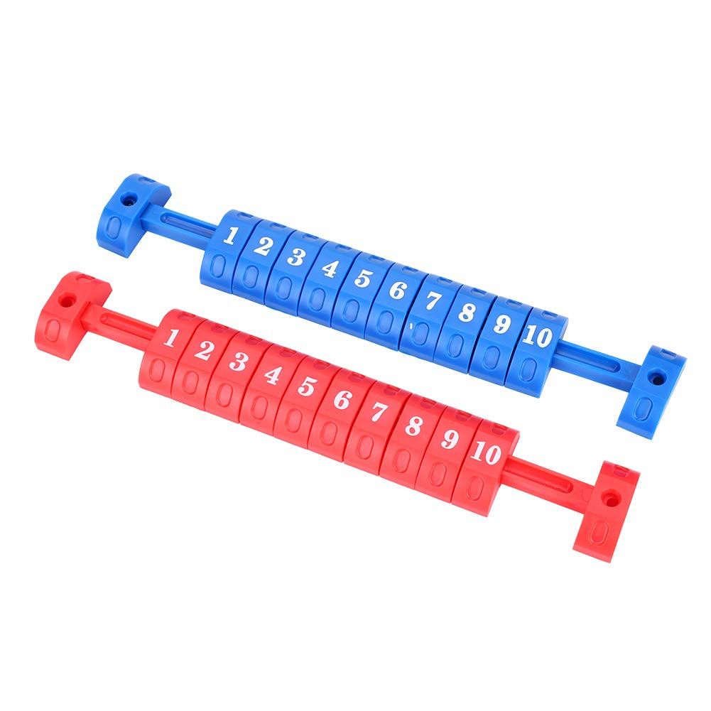 Foosball Score Counter,2pcs Table Football Counter,2pcs/Set Table Football 10 Numbers Scoring Score Counter Indicator Red & Blue
