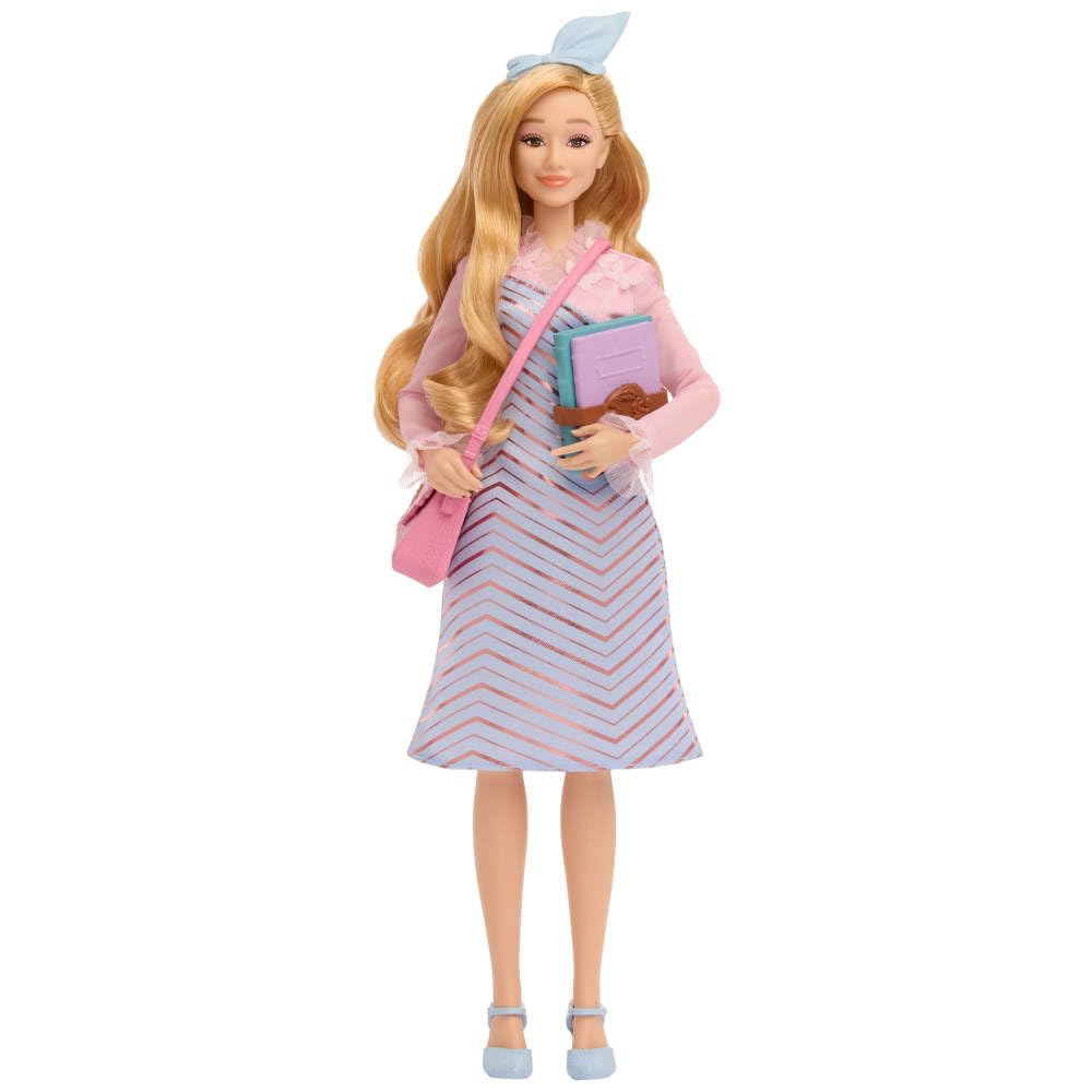Mattel Universal Wicked Glinda Fashion Doll & Accessories with Styled Blonde Hair, Posability & Removable School Uniform Look