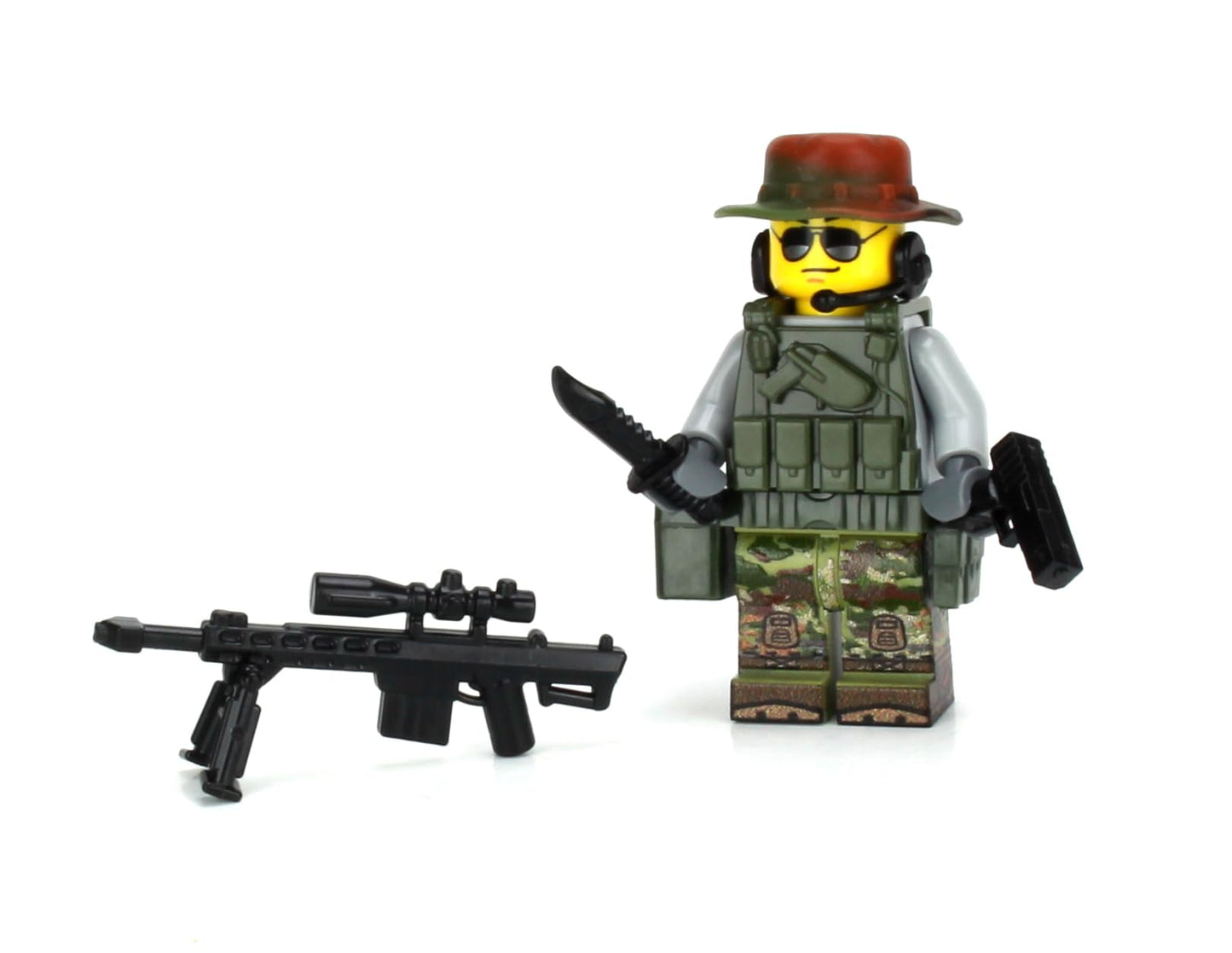 Battle Brick 1.6 Inches Tall Collectible US Army Special Forces Sniper Value Custom Minifigure Minifig | Camo Printed in USA | Great Gift for Ages 8+