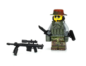 Battle Brick 1.6 Inches Tall Collectible US Army Special Forces Sniper Value Custom Minifigure Minifig | Camo Printed in USA | Great Gift for Ages 8+