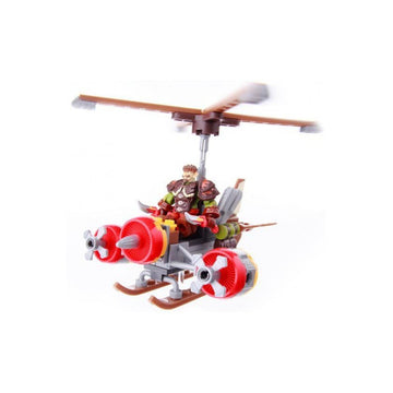 Mega Bloks World of Warcraft Flying Machine and Flint (Alliance Gnome Rogue)