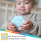 Nuby Chocolate Chip Cookie and Milk Baby Teether for Teething Comfort - Silicone Teether for Babies - Soothes Sore Gums - 3+ Months