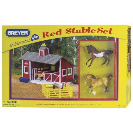 HorseSaddleShop Breyer Stablemates Red Stable Set Red-Stable-Set 59197