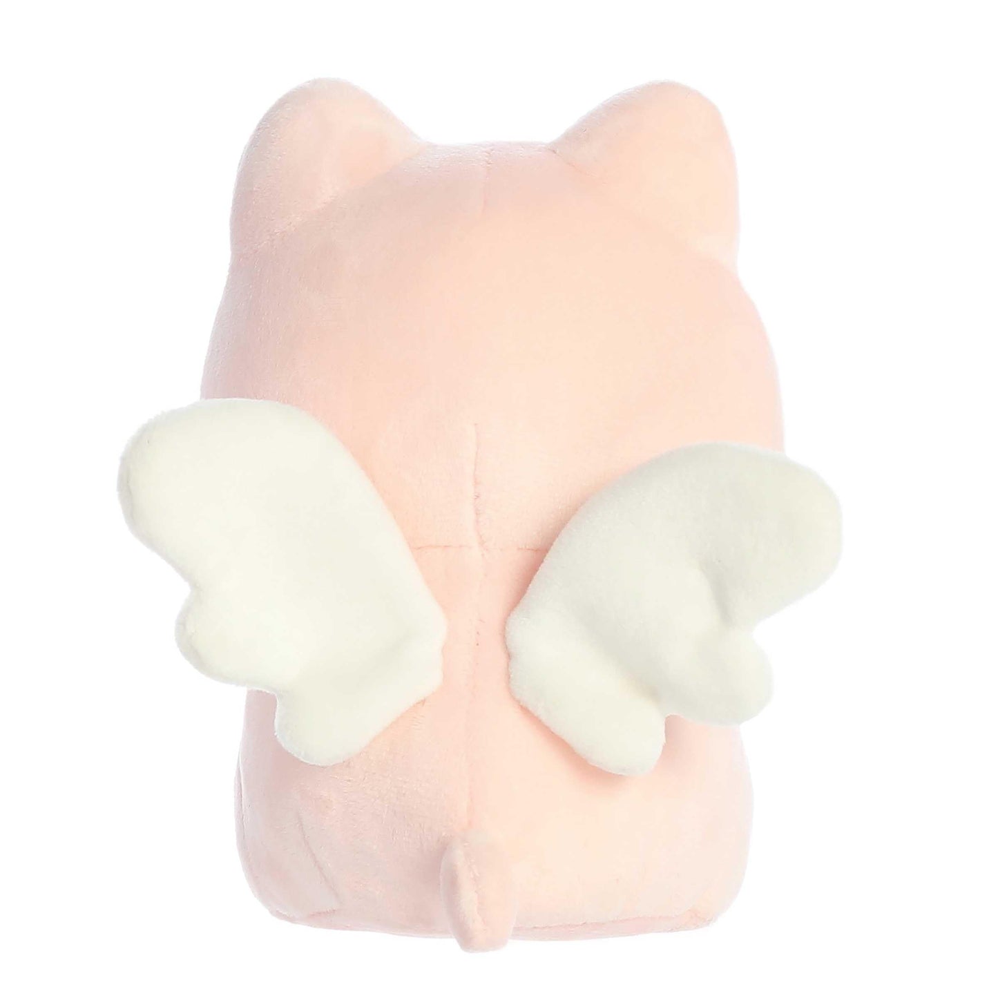 Aurora Enchanting Tasty Peach Candy Heart Sitting Meowchi Stuffed Animal - Bright & Colorful Design - Showpiece Plush - Pink 7 Inches