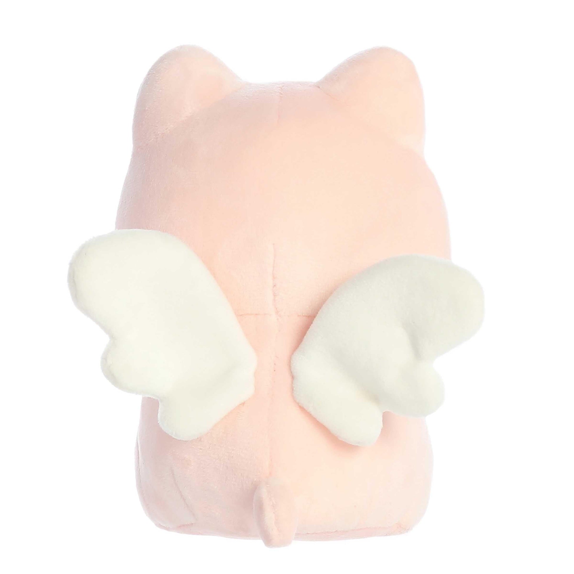 Aurora Enchanting Tasty Peach Candy Heart Sitting Meowchi Stuffed Animal - Bright & Colorful Design - Showpiece Plush - Pink 7 Inches