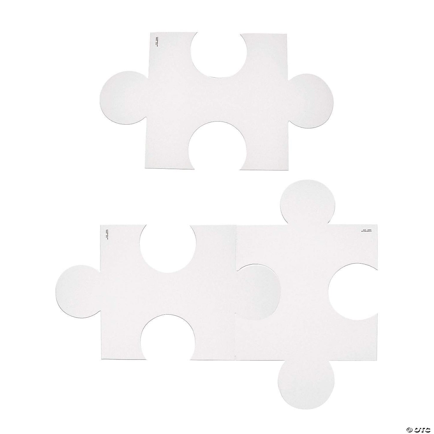 Fun Express Blank Puzzle Pieces Giant 14 Inch DIY Jigsaw 24 Piece Set