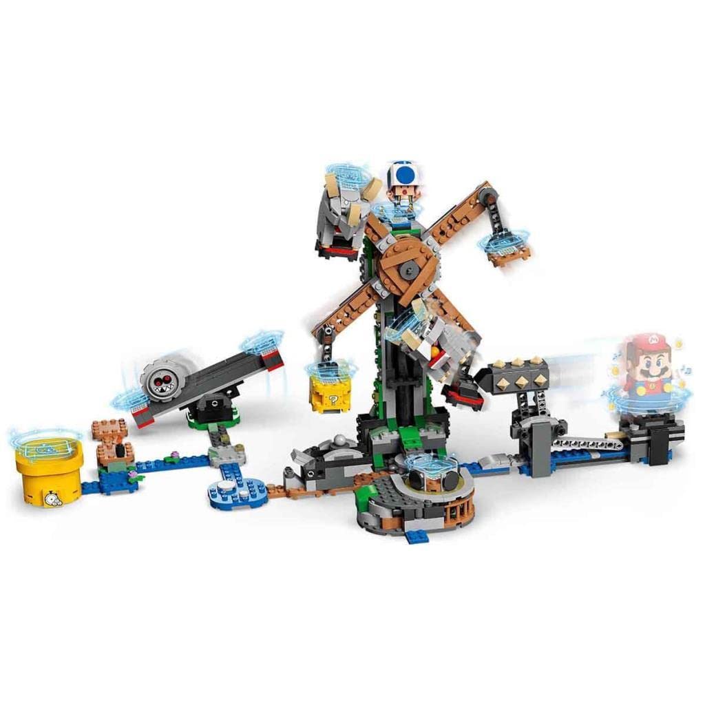 LEGO 71390 Building Set, Super Mario Reznor Knockdown Expansion Set, Collectible Buildable Game Toy for Kids with Blue Toad Figure, Multicolor, Gifts
