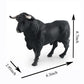 DOYIFUN Simulated Cowboy with Black Bull Figure Toy, Realistic Spanish Bullfighter Cattle Figurines Preschool Science Educational Learn Cognitive Toys