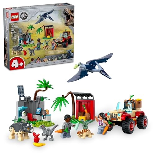 Lego Jurassic World Raptor & Titanosaurus Tracking Mission Kids Toy - Building and Learning Toy for Pretend Play - Dinosaur Action Figures for Boys &