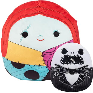 Squishmallows Disney The Nightmare Before Christmas 2-Pack - 14" Sally & 8" Jack Skellington Plush Set - Official Jazwares Collectible Soft Stuffed