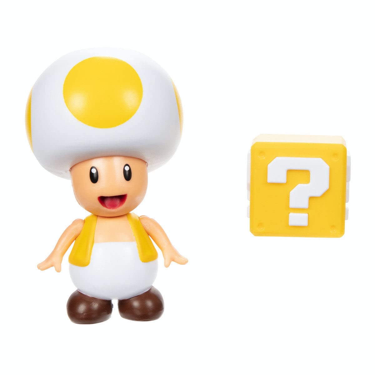 World of Nintendo 4" Action Figure - Yellow Toad with ? Block