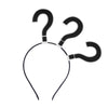 STOBOK Question Mark Headband Party Hair Hoop Novelty Headwear Hair Band Party hat Costume Favors Supplies (Black)