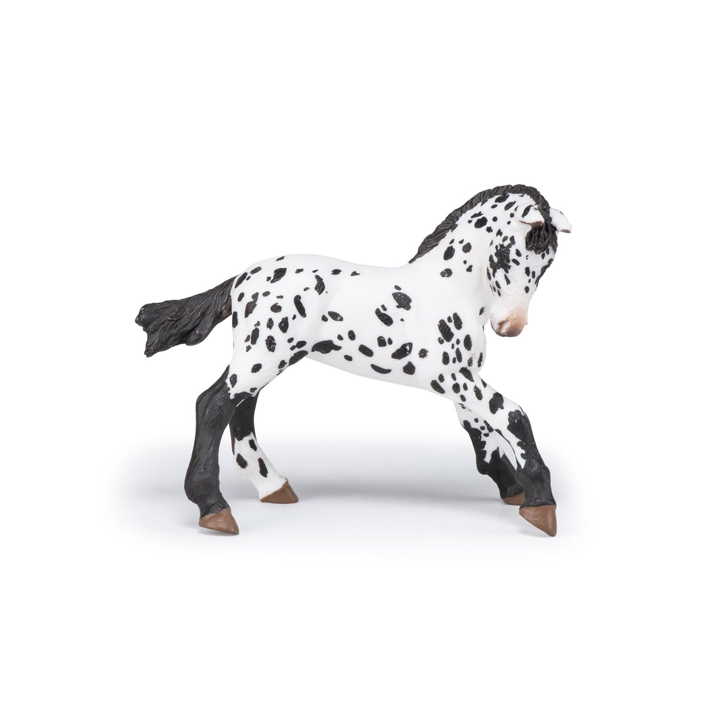 Papo - Realistic Black Appaloosa Foal Figure - Ages 3+ - Horses and Ponies Collection - Creative Play Equestrian World - Gift Idea Toy for Girls