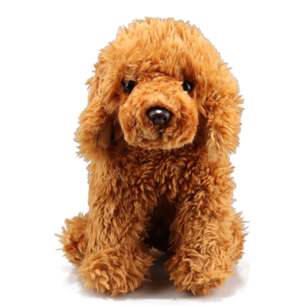 JIANEEXSQ Labradoodle Stuffed Animal, Fluffy Dog Animal Model Plush Toy, Birthday Gift Decor (Labradoodle)