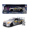 Jada Mechagodzilla w/ 2009 Nissan GT-R R35 Ben Sopra - 1:24 Anime Hollywood Rides - Die-Cast Car & Figure Toys - Opening Doors, Hood & Trunk