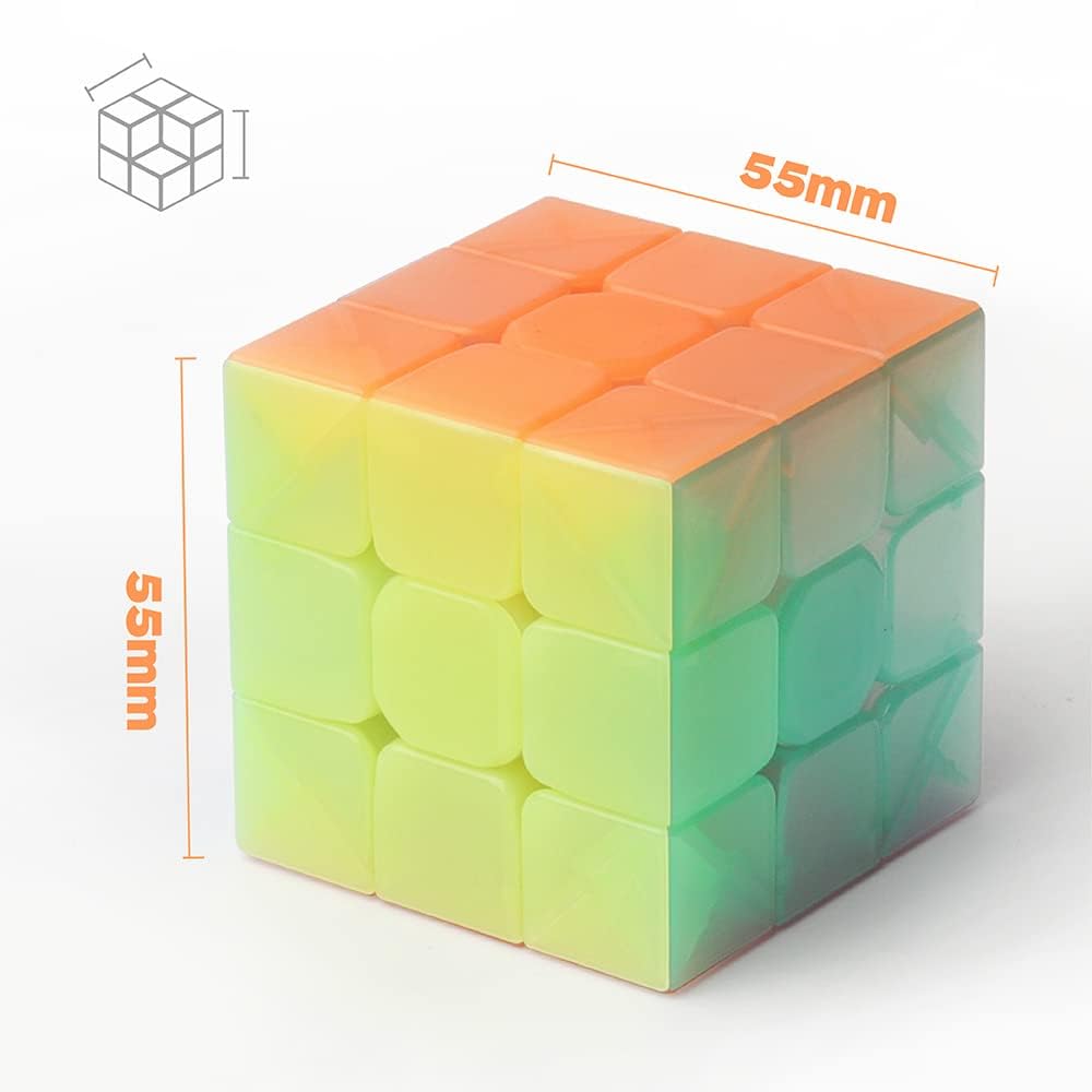 D-FantiX QY Toys Warrior W 3x3 Speed Cube Jelly 3x3x3 Magic Cube Puzzles