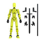 MerryXD T13 3D Action Figure,Assembly Completed Dummy Nova Titan Lucky 13 Action Figure 3D Printed Multi-Jointed Movable Toy Grow in The Dark Yellow