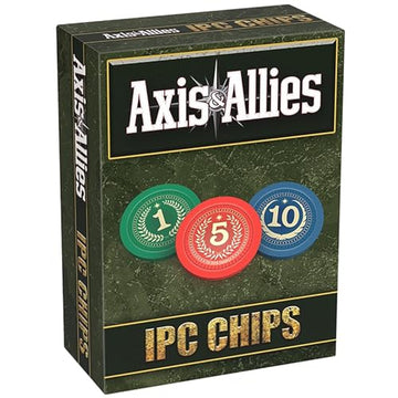 Renegade Game Studios Axis & Allies IPC Chips - 75 Weighted Tokens, 1-5-10 Denominations, Storage Tray