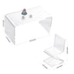 SAMCAMI Dollhouse Furniture, Transparent Acrylic Dining Table with Chairs for 1/12 Scale Dollhouse Kitchen, Cake Topper (1 Dining Table with 4 Chairs)