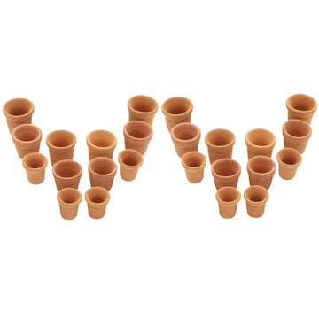 Harilla 24 Pieces 1/12 Dollhouse Miniature Ceramic Flower Pots Flower Pots for