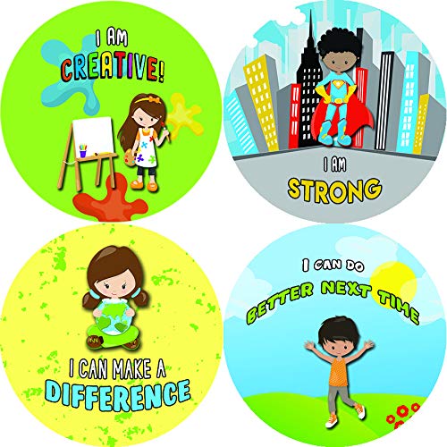 Creanoso Motivational Stickers for Kids - Positive Encouragement (20-Sheet) - Assorted Designs for Children - Classroom Reward Incentives for Students