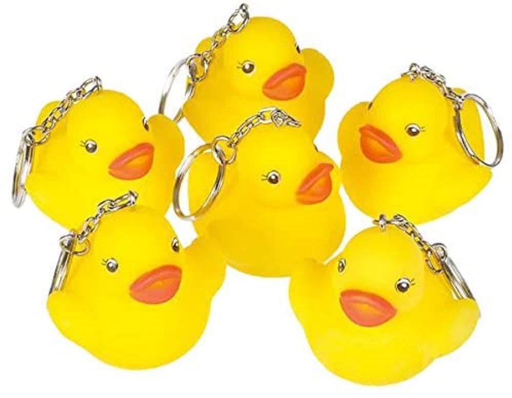 Rubber Duck Key Chain, Package of 12