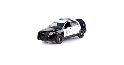 Motormax 2022 Ford Police Interceptor Utility LAPD (Los Angeles Police Department) Black and White Law Enforcement and Public Service Series 1/43