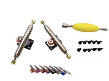 Leefai Professional Fingerboard Trucks 32-34mm Wide -Standard Shape G3-Single Axles Truck- Inverted Kingpin-Mini Finger Skateboard Tool -Screws