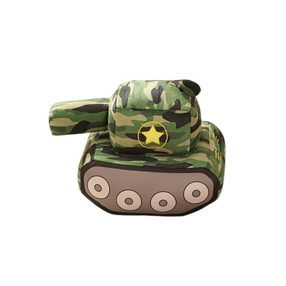 XIZHI Car Plush Toy Soft Stuffed Car Plush Pillow Toy CuteTractor Cartoon Throw Pillow Plushie Gifts for Kids Birthday Christmas Party (Tank)