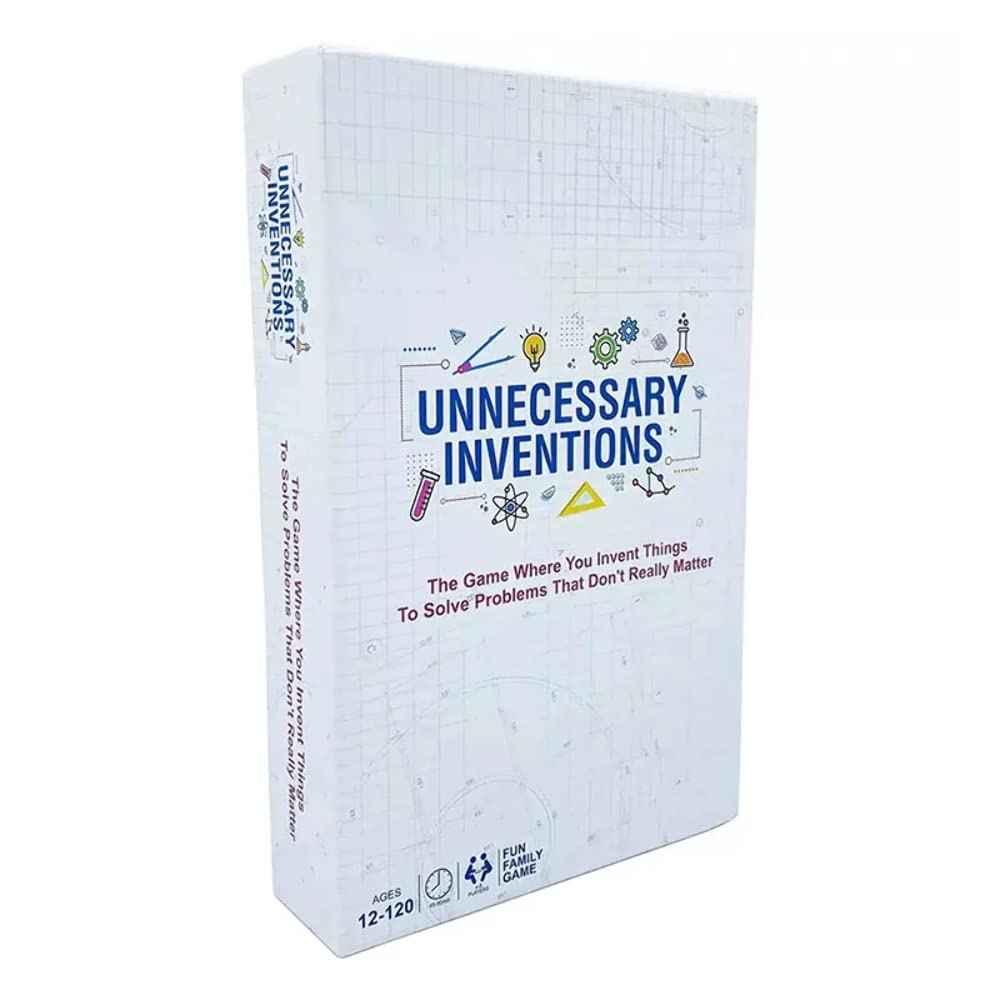Funderdome Unnecessary Inventions - The Game Where You Invent Things to Solve Problems that Don't Really Matter, Ages 12+ for 4-8 Players