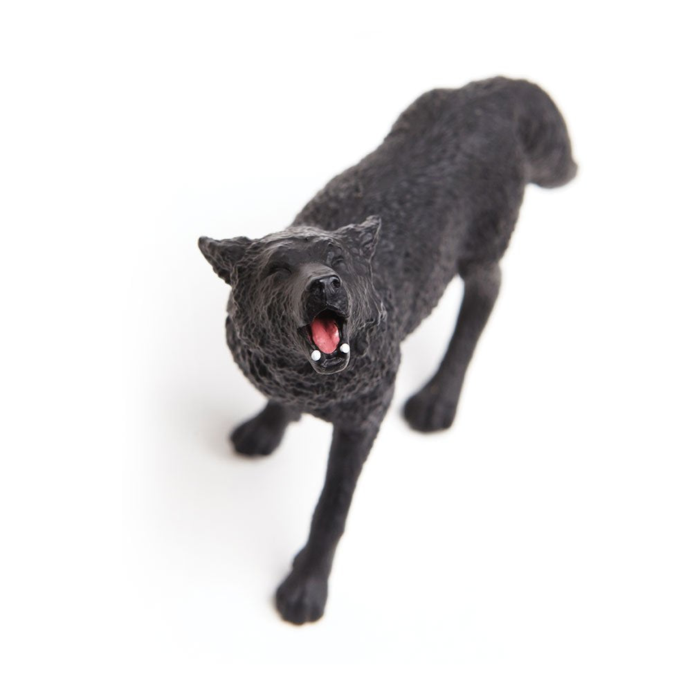 Safari Ltd. Black Wolf Figurine - Detailed 3.7" Plastic Model Figure - Fun Educational Play Toy for Boys, Girls & Kids Ages 3+