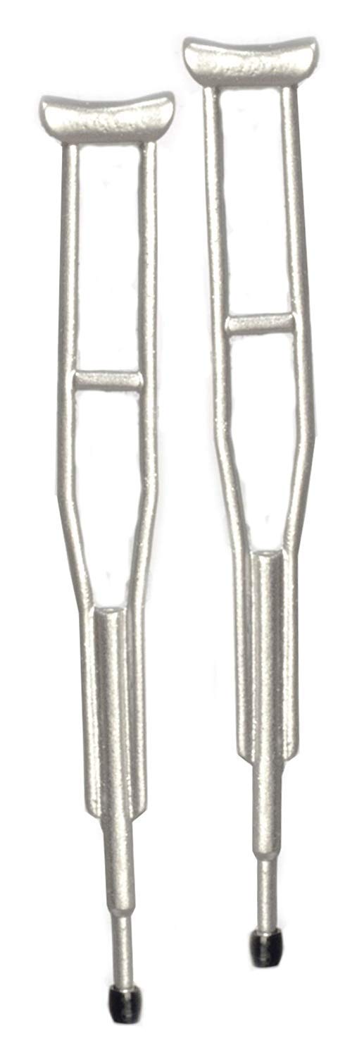 Town Square Miniatures Dollhouse Miniature 1:12 Scale Pair of Crutches