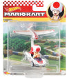 DieCast Hot Wheels Mario Kart Toad Character Car with Glider