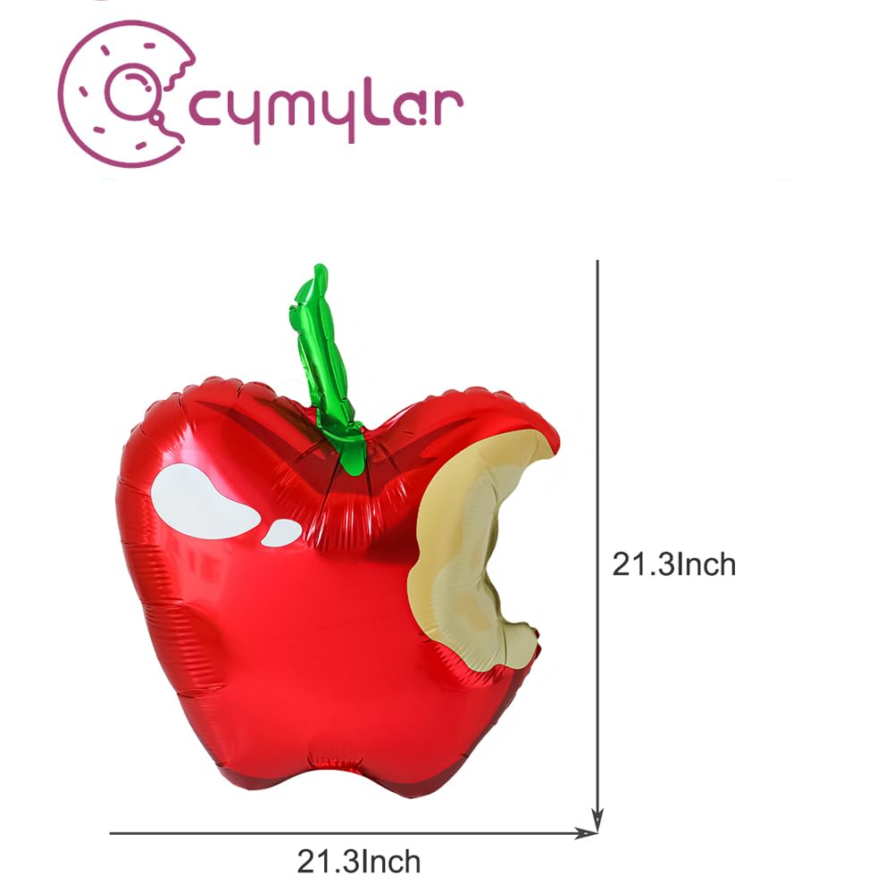 6Pcs Apple Balloons Fruit Balloons,Welcome Back to School Party Decoration Teacher Balloons Red ABC Apple Balloon for the First Day of School