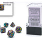 Chessex Dice Set - 10mm Festive Mosaic/Yellow Plastic Polyhedral Dice Set - Dungeons and Dragons D&D DND TTRPG Dice - Includes 7 Dice - D4 D6 D8 D10