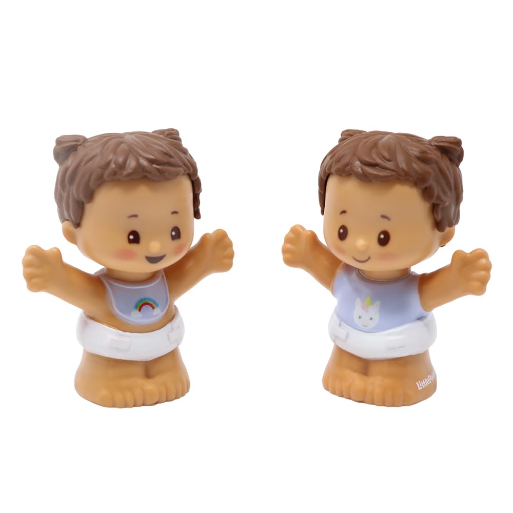 Fisher-Price Replacement Parts for Collectible Little People Baby Dollhouse Family Playset GVH64 - Set of 2 Replacement Babies - Wearing Unicorn