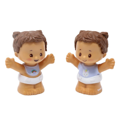 Fisher-Price Replacement Parts for Collectible Little People Baby Dollhouse Family Playset GVH64 - Set of 2 Replacement Babies - Wearing Unicorn