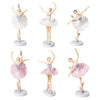 HYSTYLE 6 Pcs Dancing Ballerina Girl Figurine Cake Topper Decoration, Ballerina Girl Plant Pot Craft Dollhouse Decoration