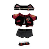niannyyhouse 20cm Plush Doll Clothes Headwear Coat Pants Shoes Red Flame Set Soft Stuffed Plush Toy Dress Up Accessories (20cm)
