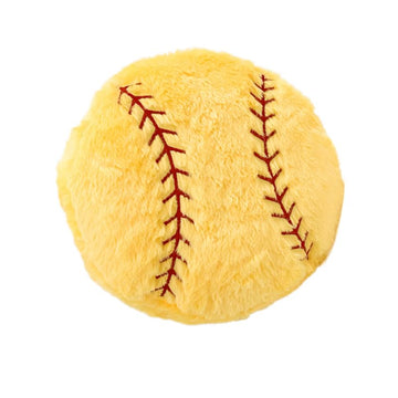 Baseball Pillow Fluffy Baseball Plush Pillow Baseball Throw Pillow Soft Stuffed Baseball Plush Pillow Toy Durable Round Baseball Shaped Pillow Sport
