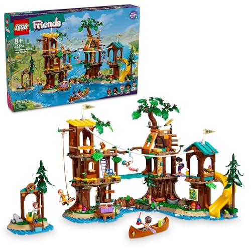 LEGO Friends Adventure Camp Tree House Building Toy - Pretend Play Toy Figures & Playsets for Girls & Boys, Ages 8+ Years - with 5 Mini Dolls & 5