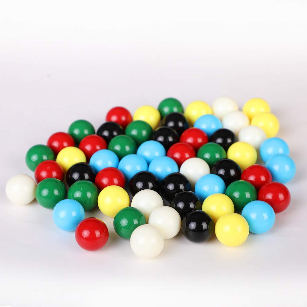 Laviesto Game Replacement Marbles Balls,60pcs 9/16inch Acrylic Balls for Chinese Checkers,Aggravation Game,Marble Run,Marble Games(6 Colors)