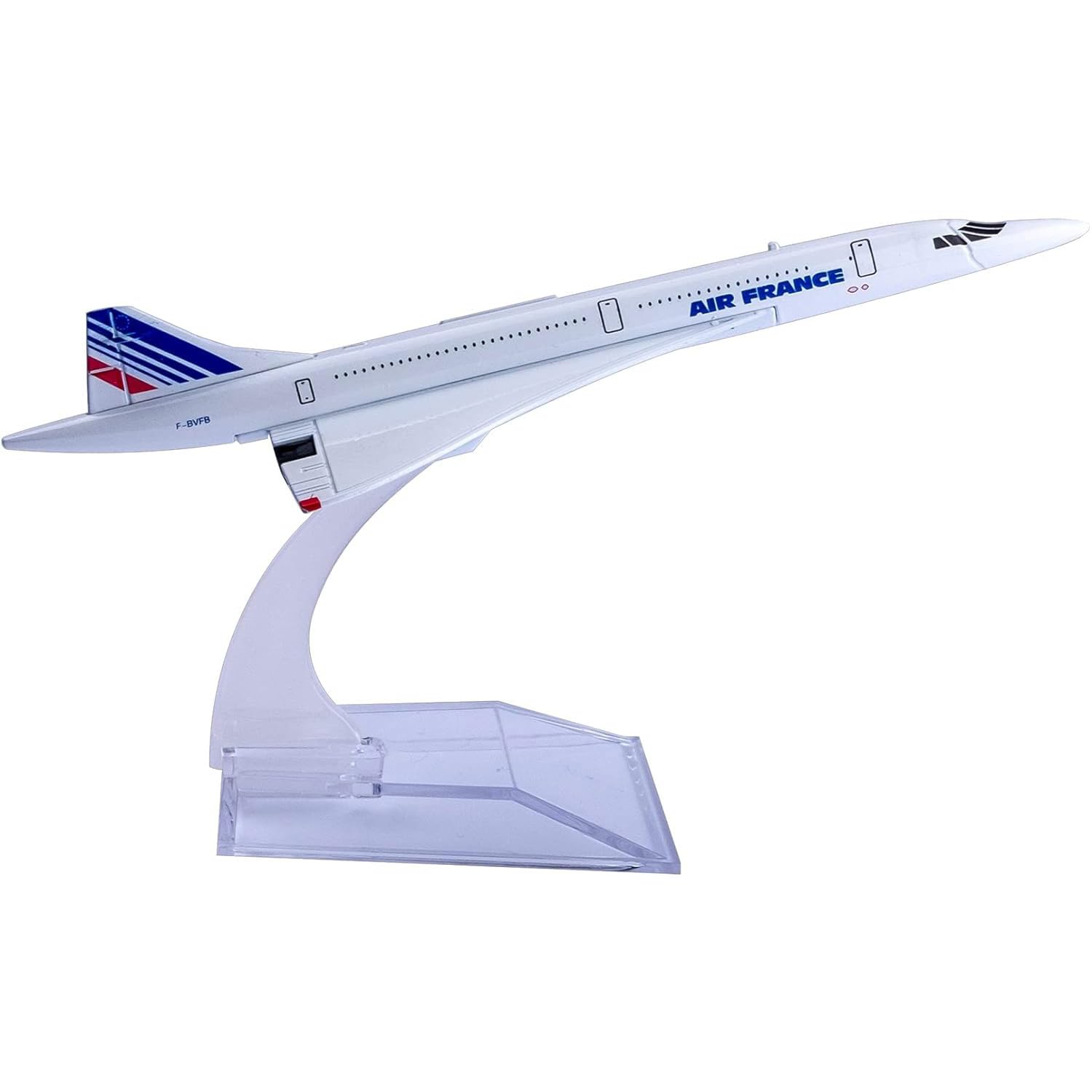 yuanpulalala 1/400 16cm Concorde Wheelless Air France Airplane Alloy Diecast Model Airplane Toy Model Gift (6 inch