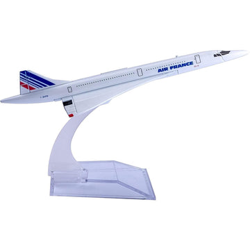 yuanpulalala 1/400 16cm Concorde Wheelless Air France Airplane Alloy Diecast Model Airplane Toy Model Gift (6 inch