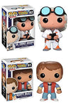 Funko POP! Vinyl Figure Back to The Future Collector Bundle with Marty McFly #49 & Doc Emmet Brown #50 (2 Items)