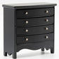 Dollhouse Miniature Chest of Drawers (Black)