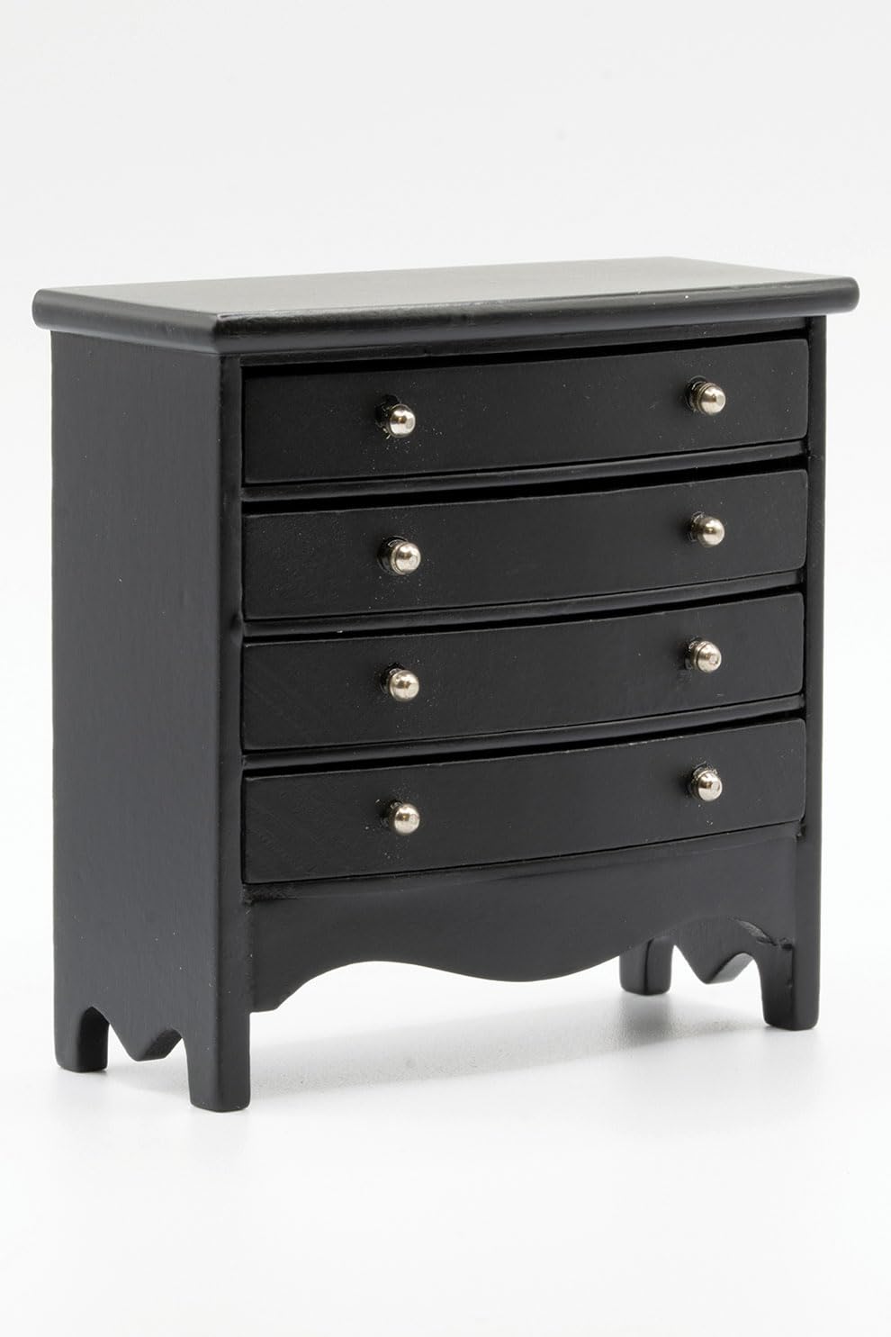 Dollhouse Miniature Chest of Drawers (Black)